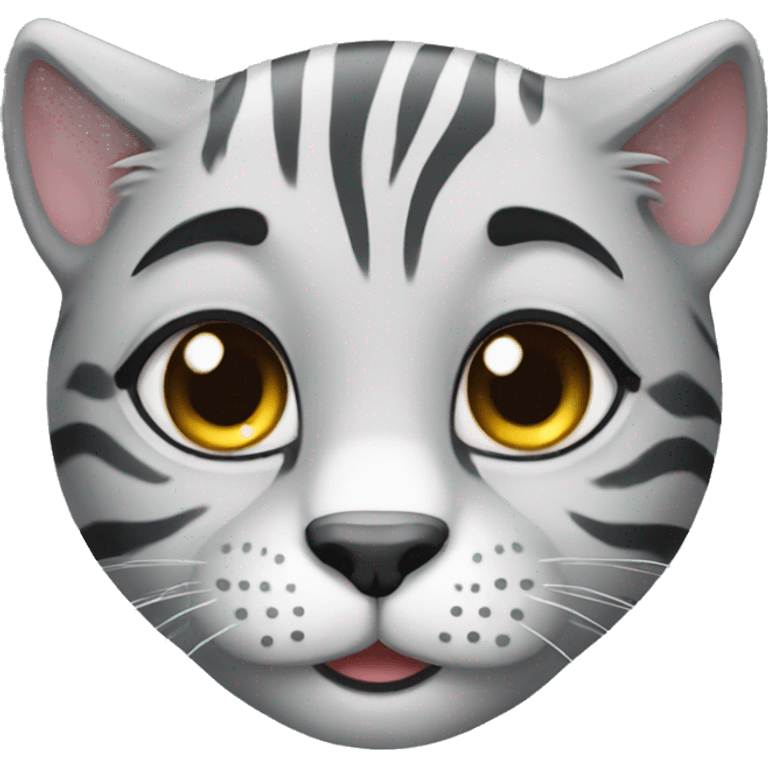 Cute grey tiger cat emoji