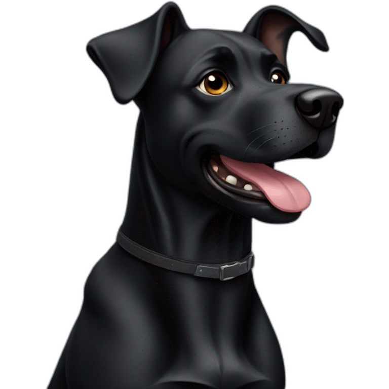 full black dog emoji