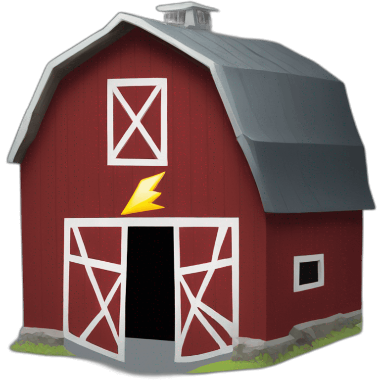 Barn lightning bolt emoji