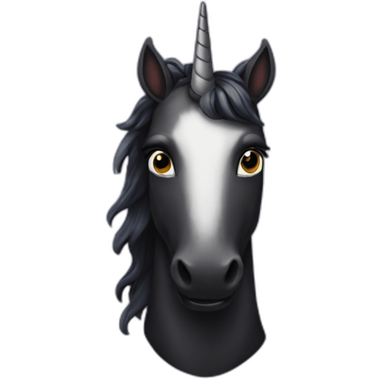 Black unicorn emoji