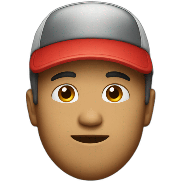 Dude wearing red hat emoji