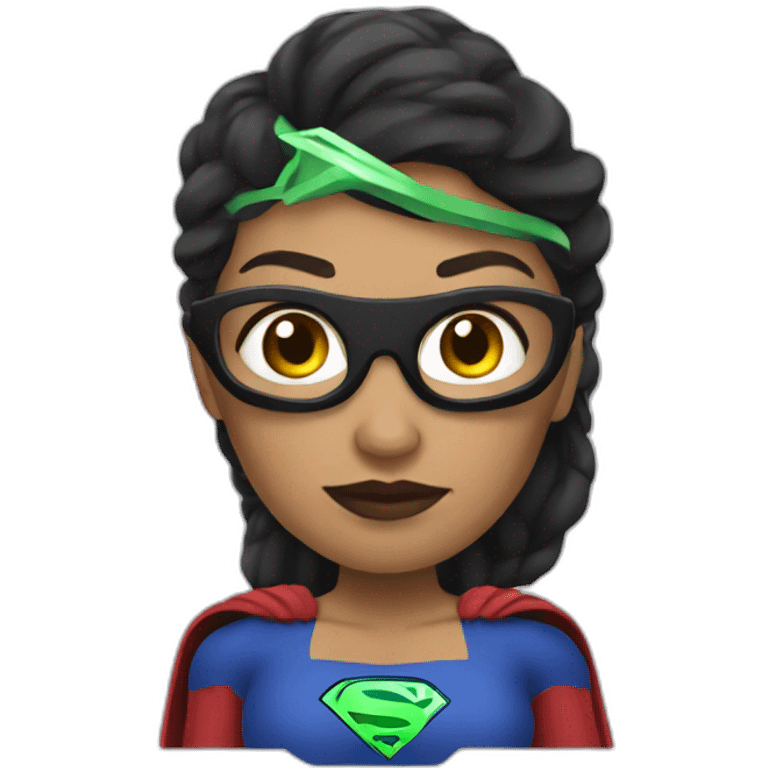 superwoman with nodejs logo emoji