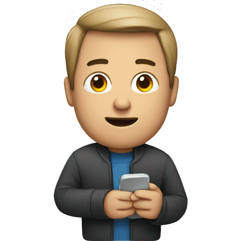 man with a smartphone in his hands emoji