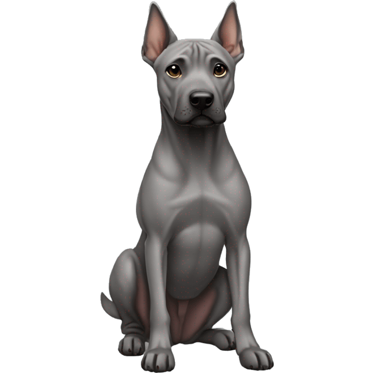 Dog gray Thai Ridgeback full body emoji