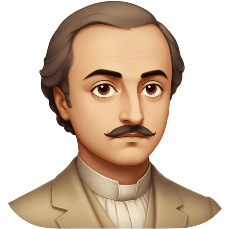 Cinematic Realistic Khalil Gibran Portrait Emoji, depicted as a poetic visionary with gentle thoughtful eyes in classic attire, rendered with soft textures and warm ethereal lighting that captures his literary spirit. emoji