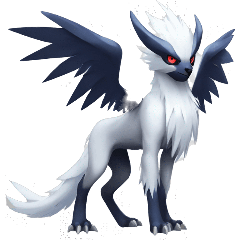 Edgy Cool Absol-Silvally-Pokémon Full Body emoji