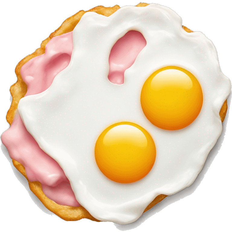 fried egg with pink yolk emoji