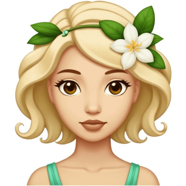 Jasmin flower beautiful finish emoji