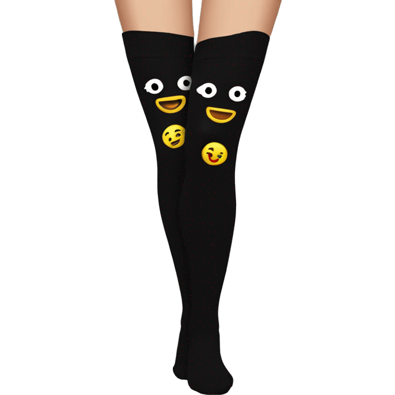 Black over knee socks emoji