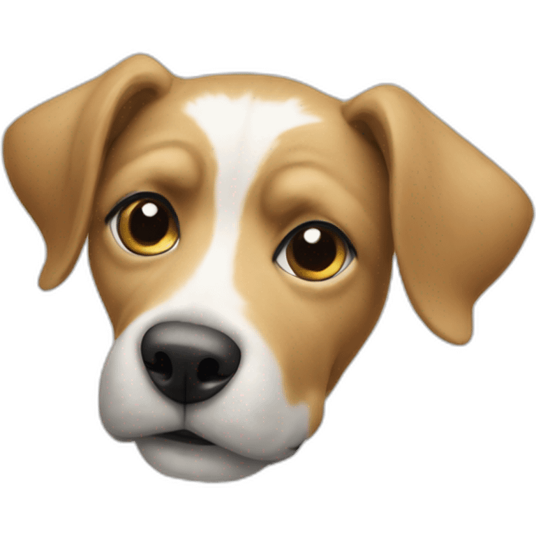 Chien sur un papier emoji