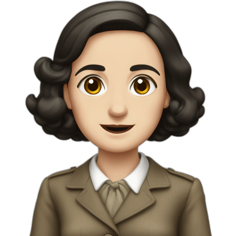 Anne Frank fights Hitler emoji