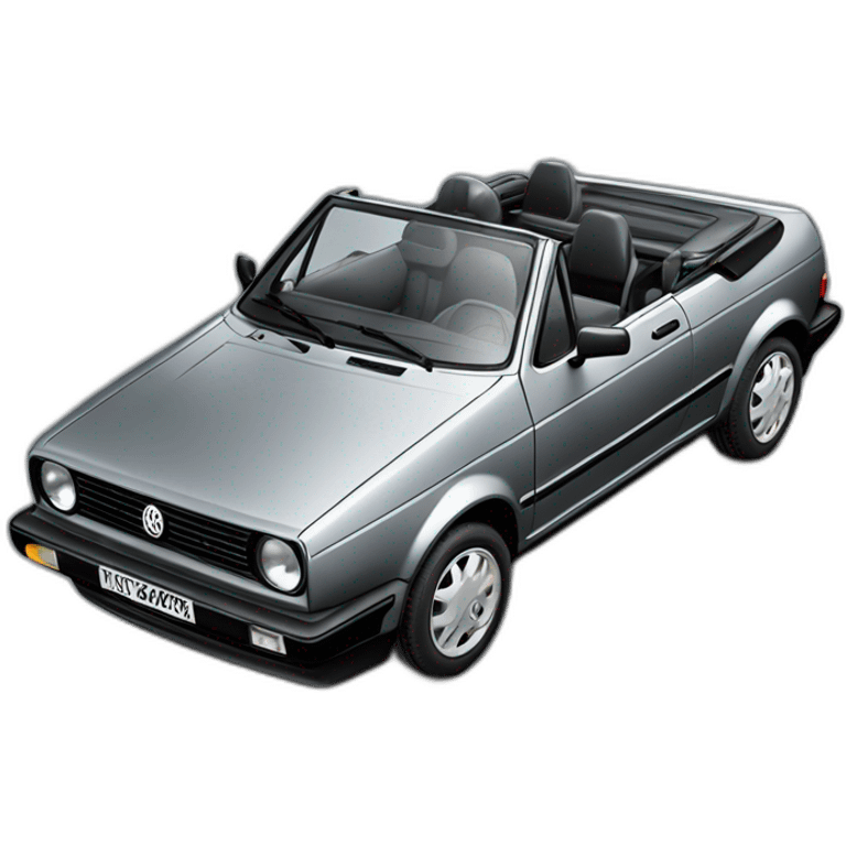 vw golf 1993 cabriolet metallic gray karmann emoji