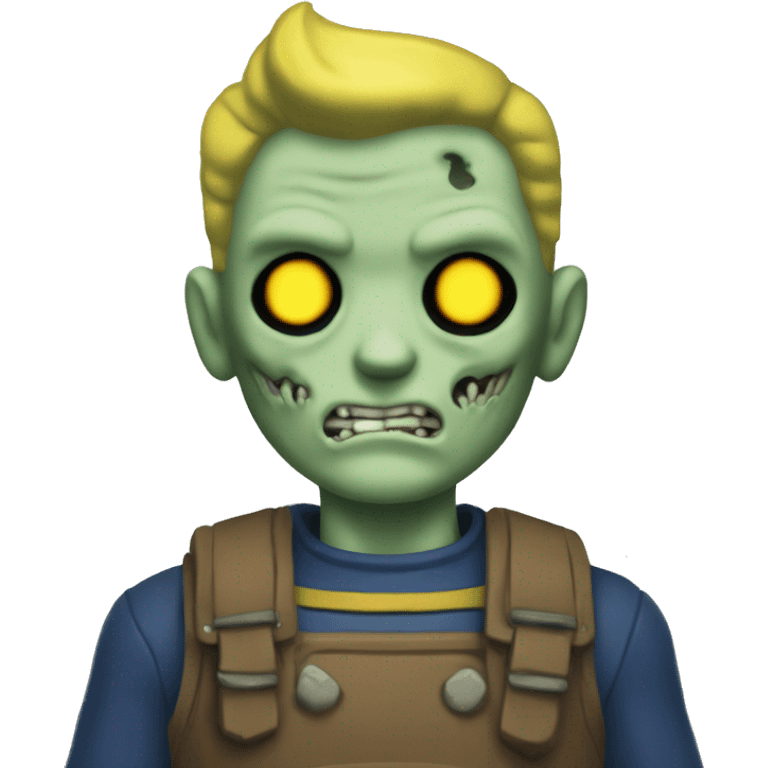 Vault boy as a ghoul emoji