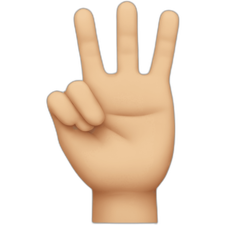 person showing 3 fingers emoji