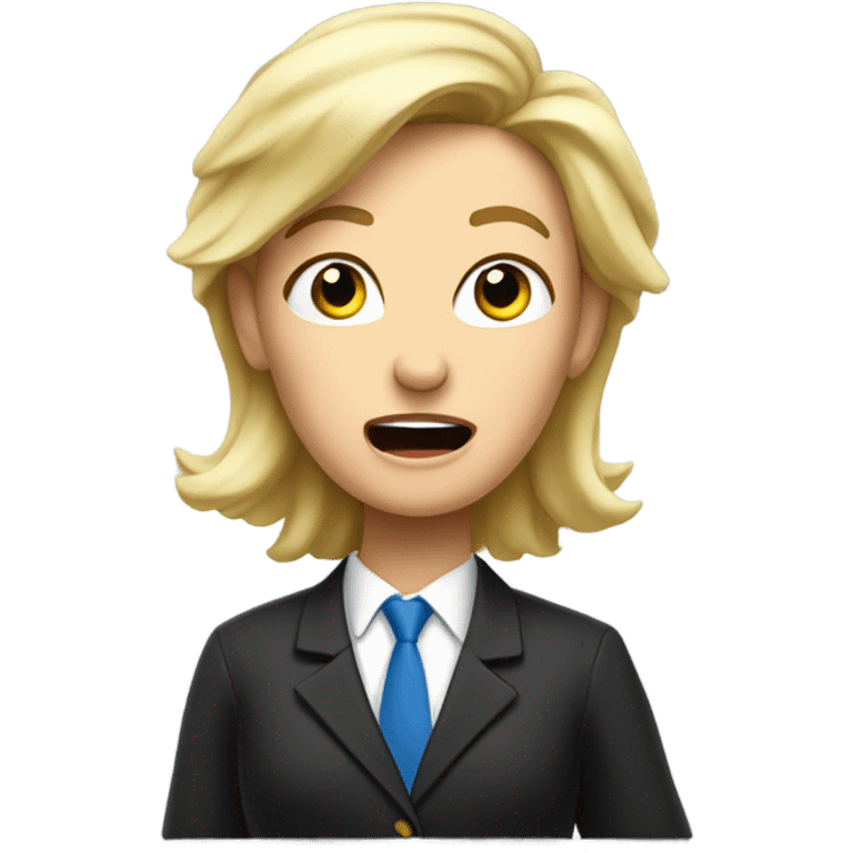 Blond politician bloviating  emoji