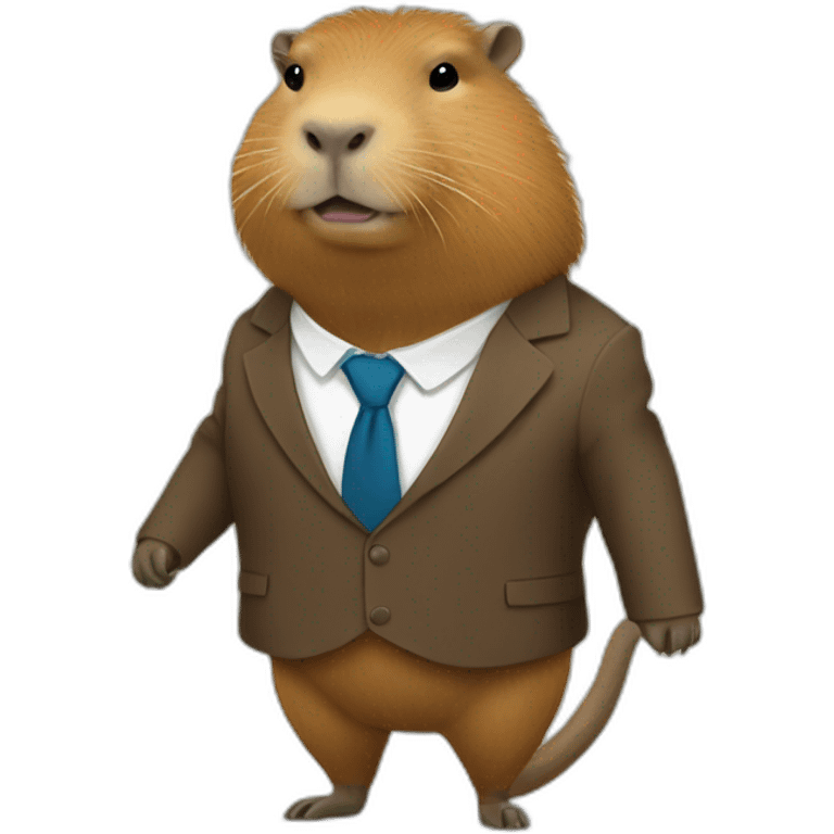 Capybara-in-suit emoji