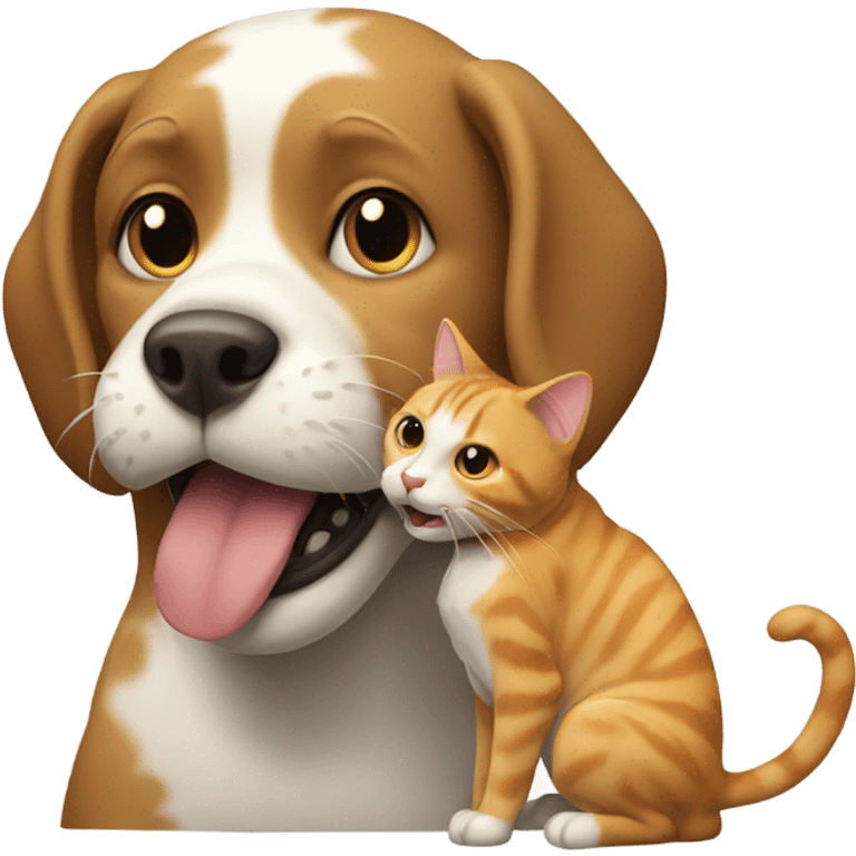 Cat eating dog emoji