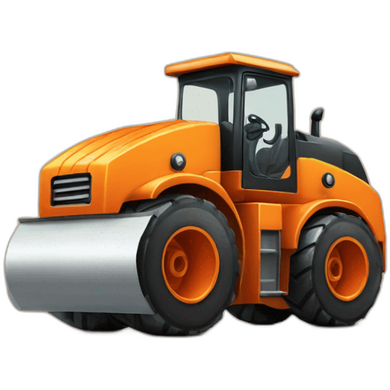 orange road roller emoji