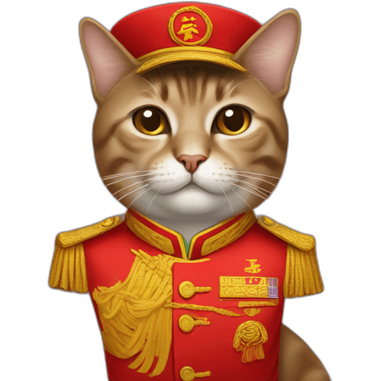 cat dressed as chairman mao emoji