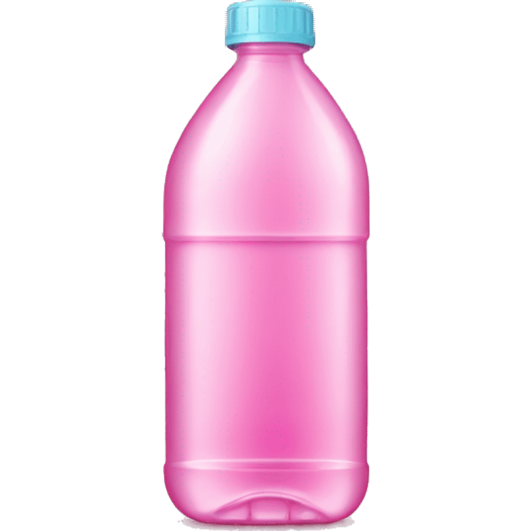 plastic bottle with crystaline pink liquid emoji