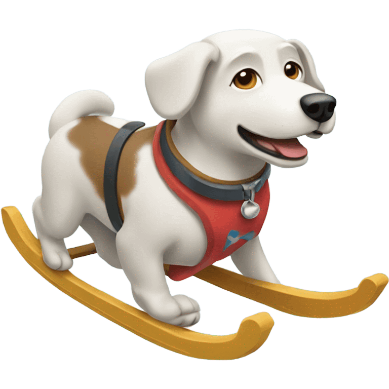 A dog sledding  emoji