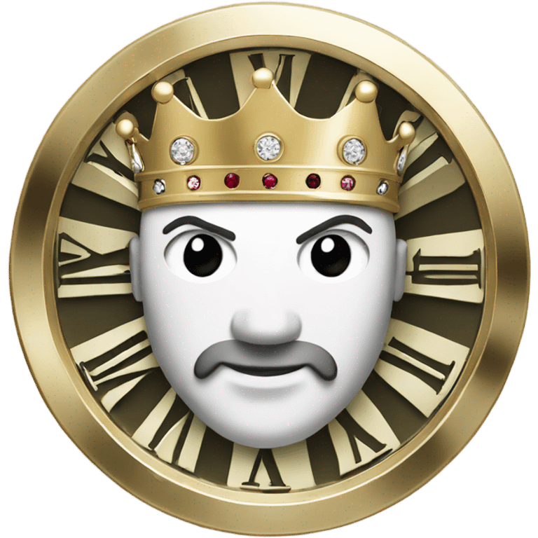 white gold rolex with a king crown emoji