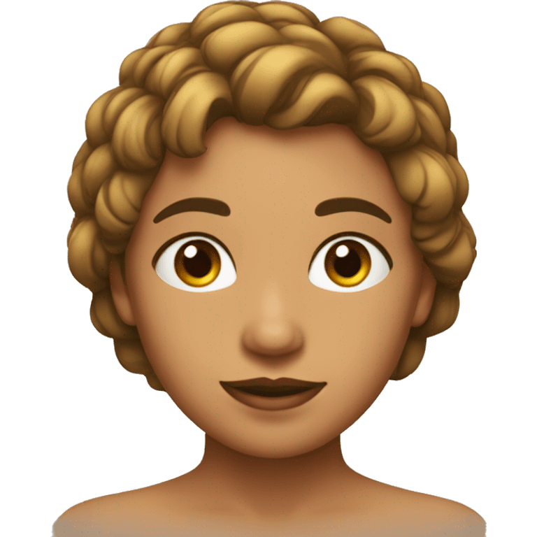 Chica pelo corto marrón  emoji