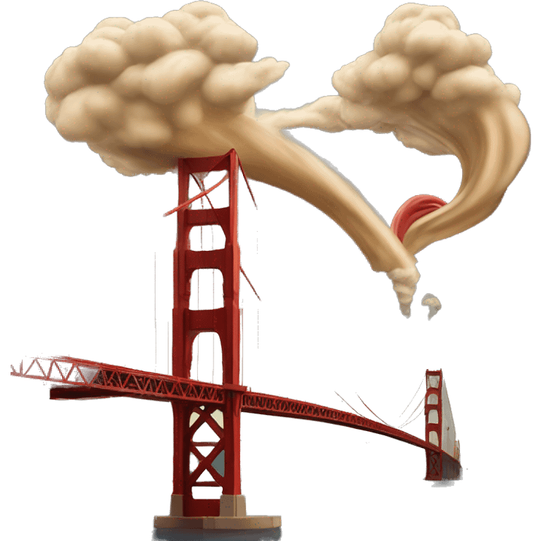 Golden Gate Bridge and tornado  emoji