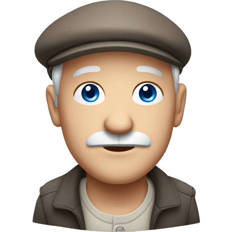 old man with flat cap AND BLUE EYES emoji