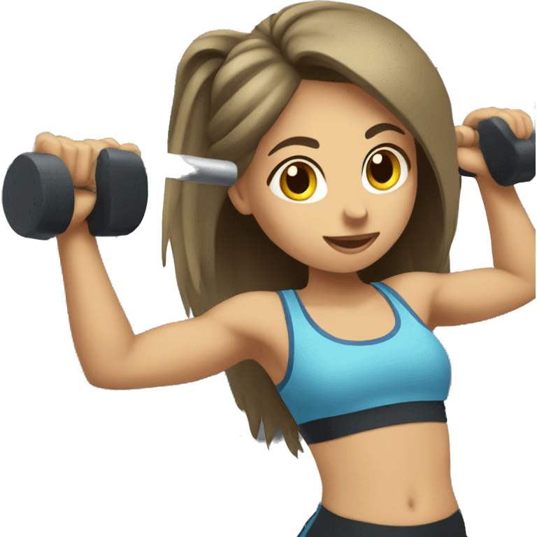 Girl working out  emoji