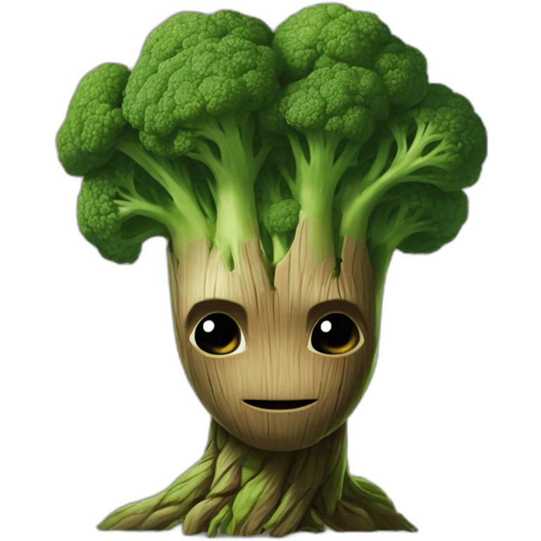 i am groot as a broccoli emoji