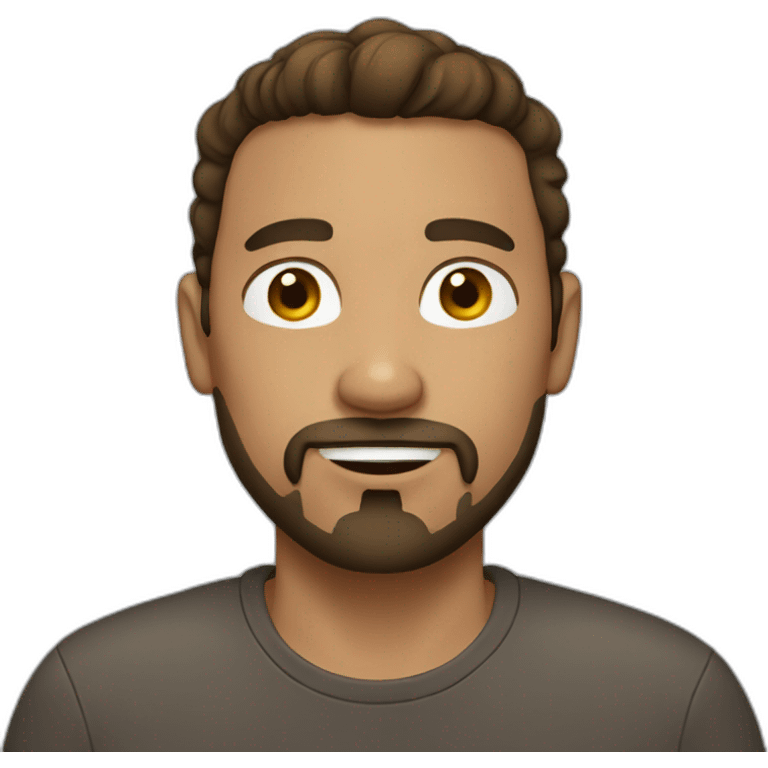 brown haired man with goatee emoji