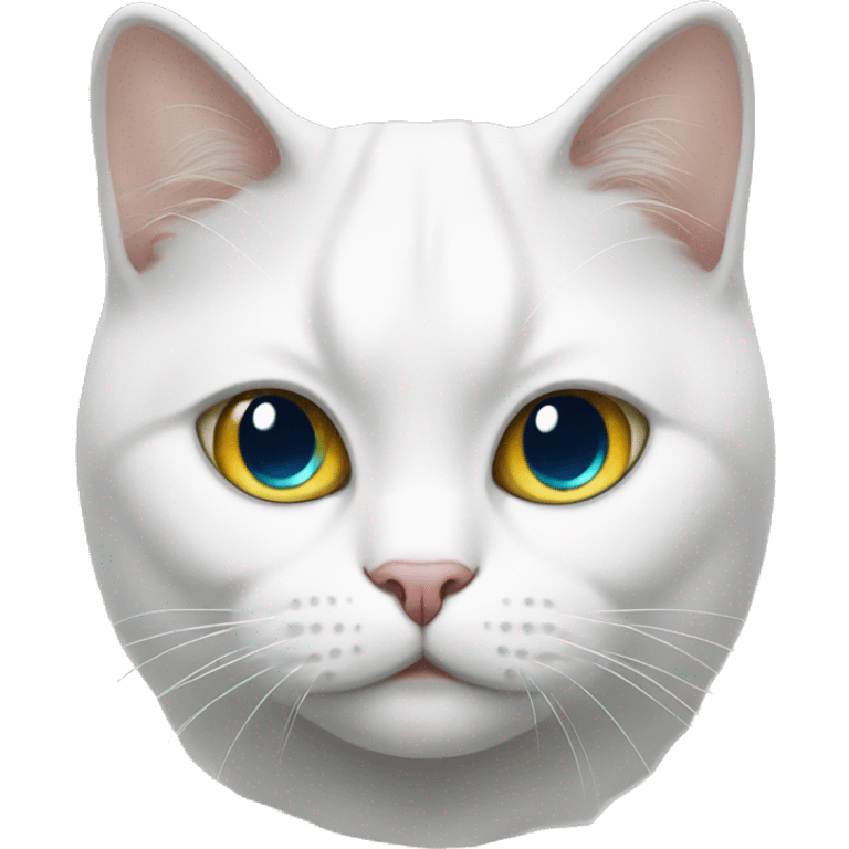 Successful millionaire white British cat emoji