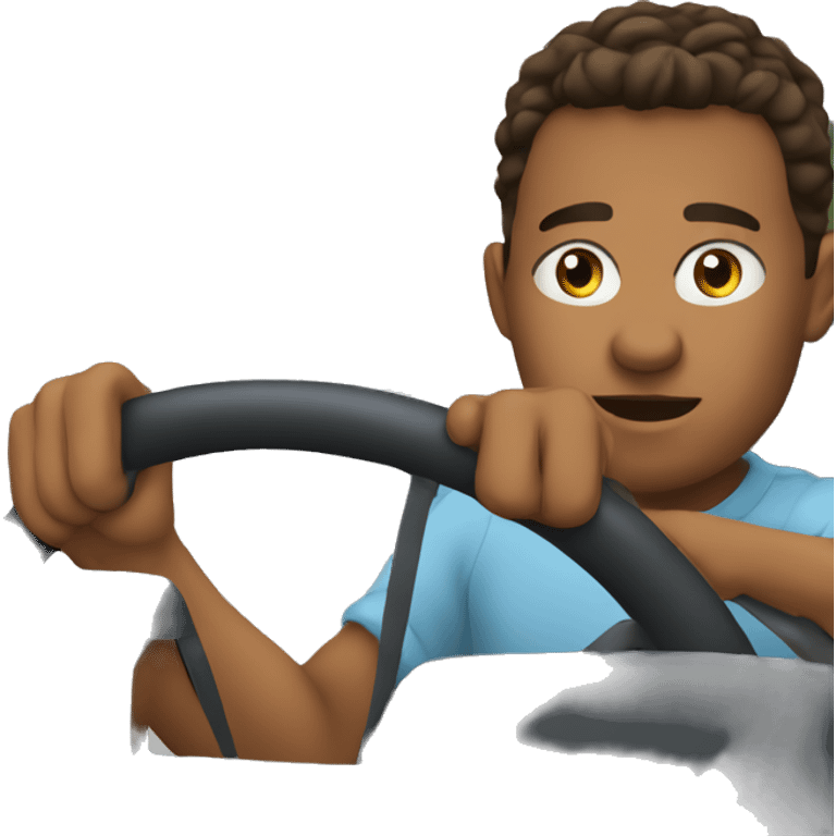 Focusing while driving emoji