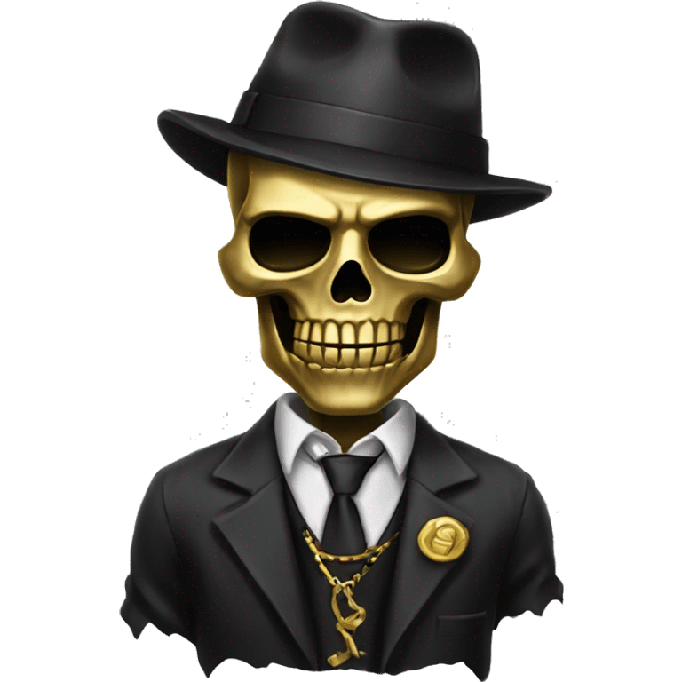 Zombie gold skeleton gangster emoji