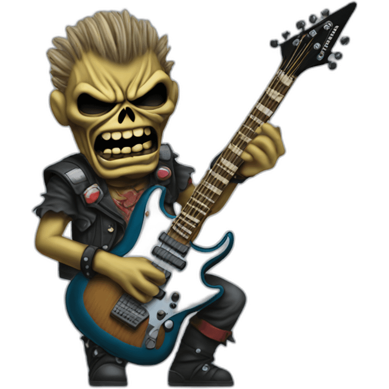 Iron Maiden Eddie with guitar emoji