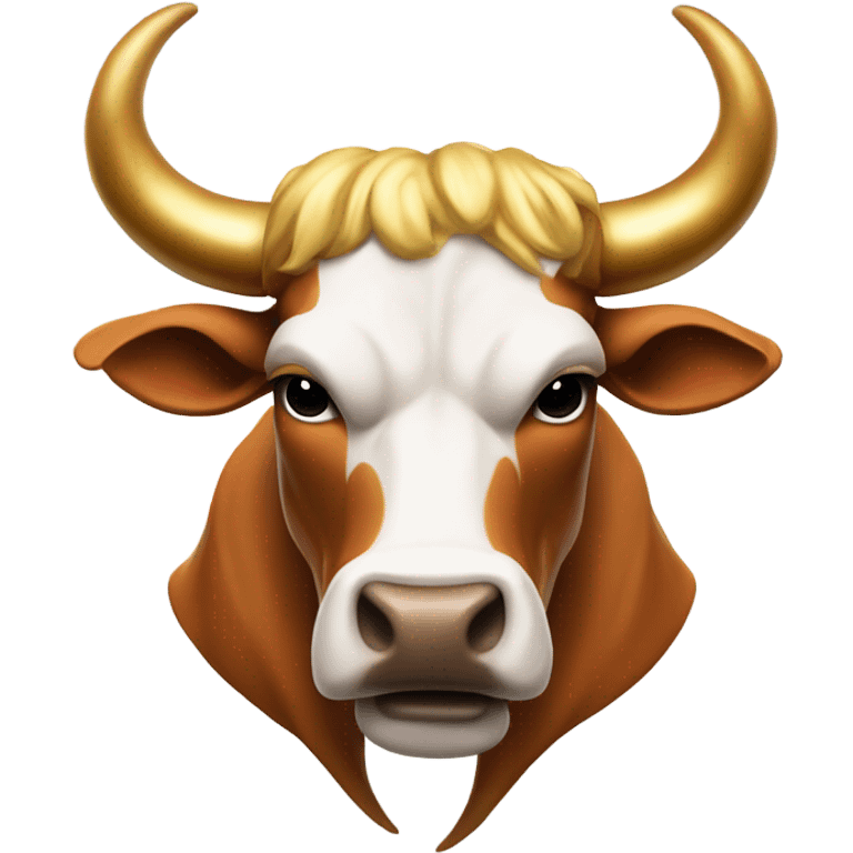 Texas longhorn wearing gold chain football emoji