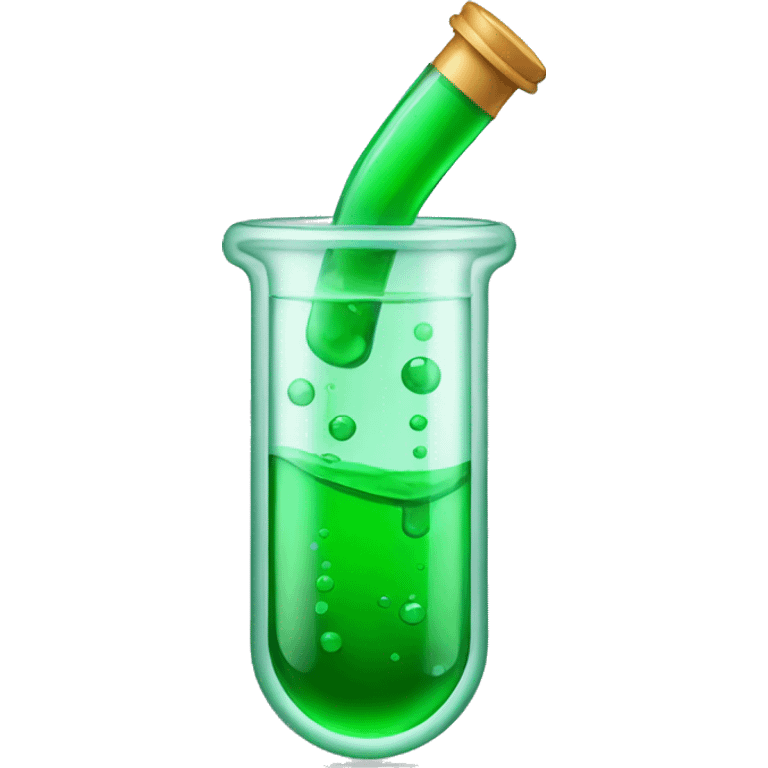 test tube with half green liquid emoji