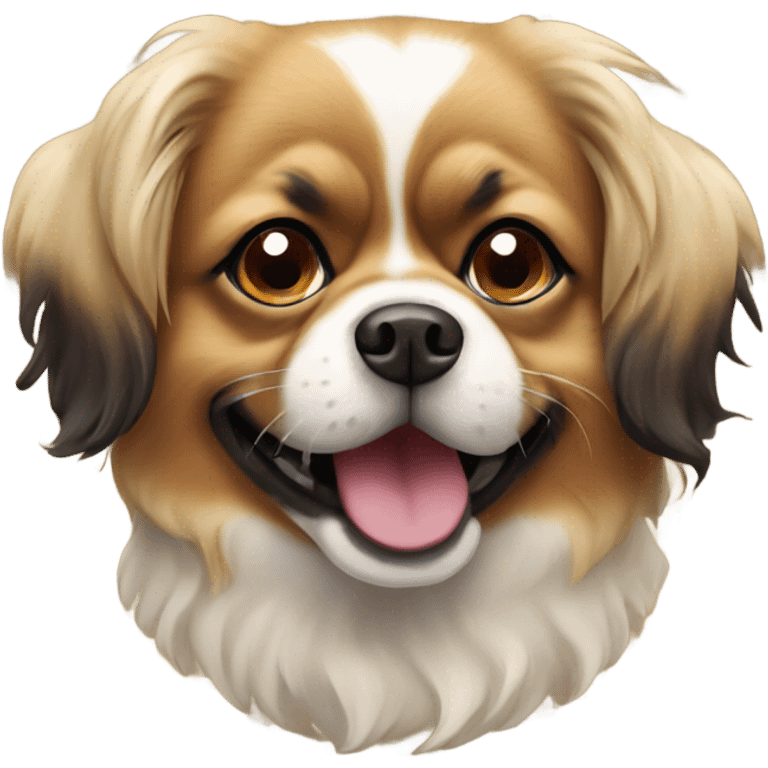 Happy tibetan spaniel emoji