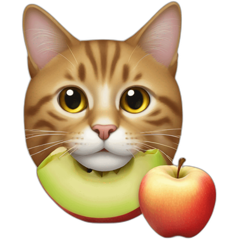 cat-eat-apple emoji