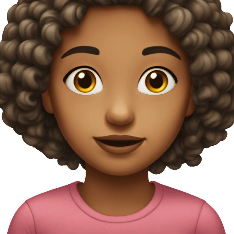 realistic portrait of girl pretty emoji