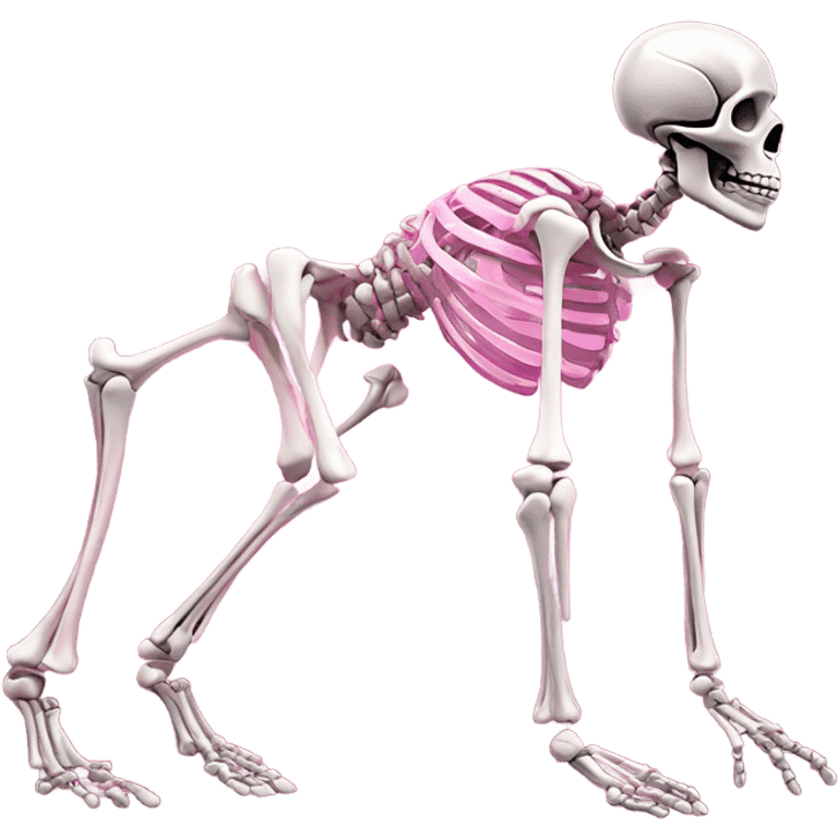 Pink metallic skeleton  emoji