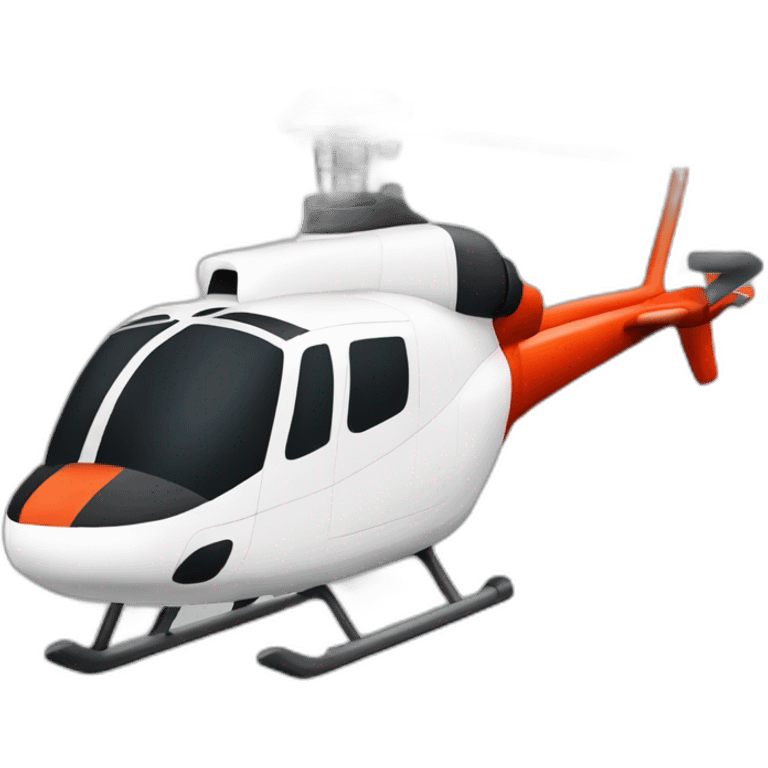 avion helicoptero blanco borde negro emoji