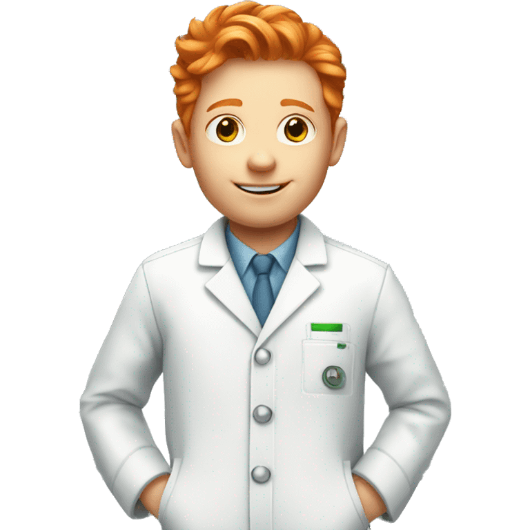 ginger hair boy in chemistry suit  emoji