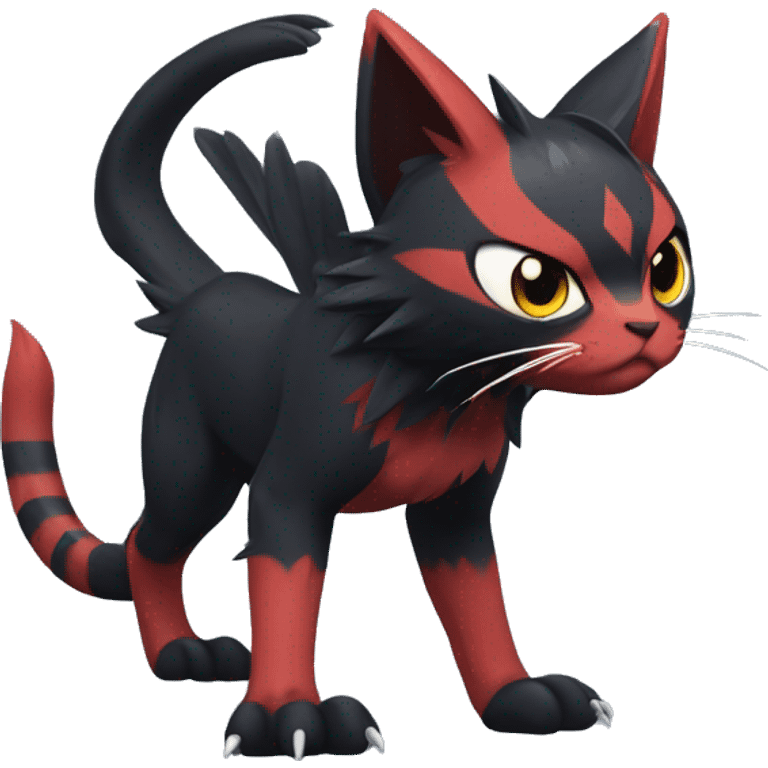  Kawaii Edgy Cool Beautiful Nargacuga-Litten full body emoji