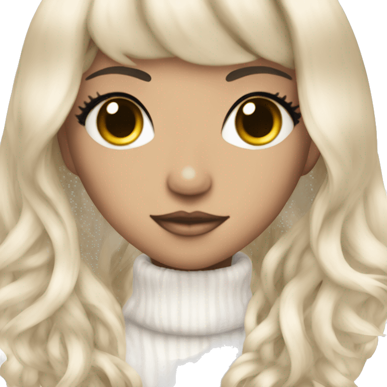 gyaru Girl with very Long lashes and white skin emoji