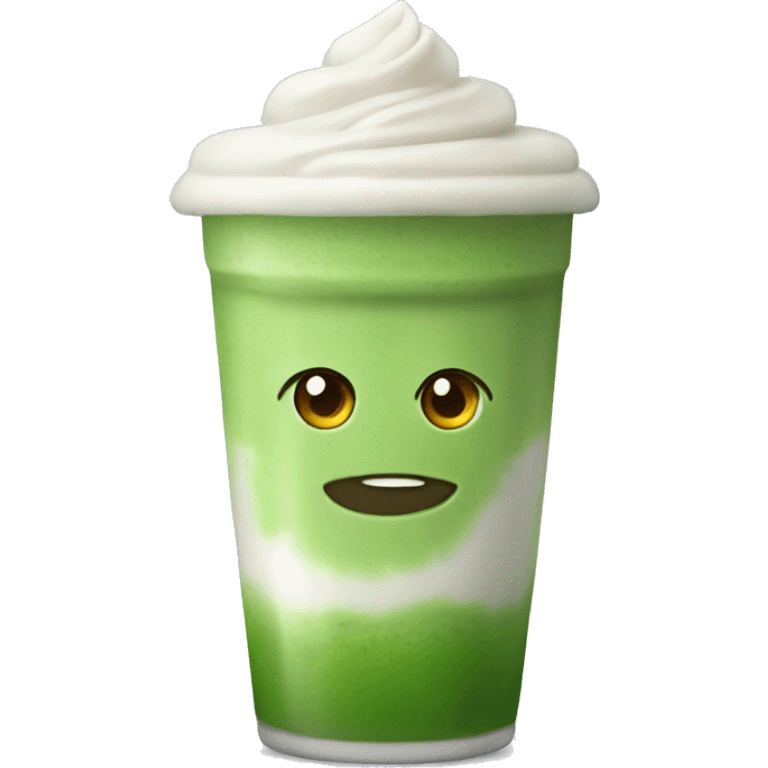 Cup of ice matcha latte  emoji