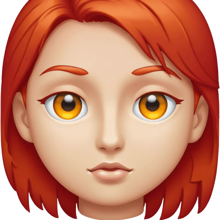 One eye red hair emoji