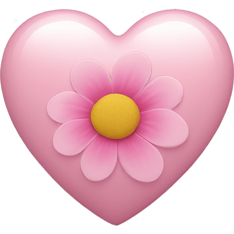 Light-pink heart with flower emoji