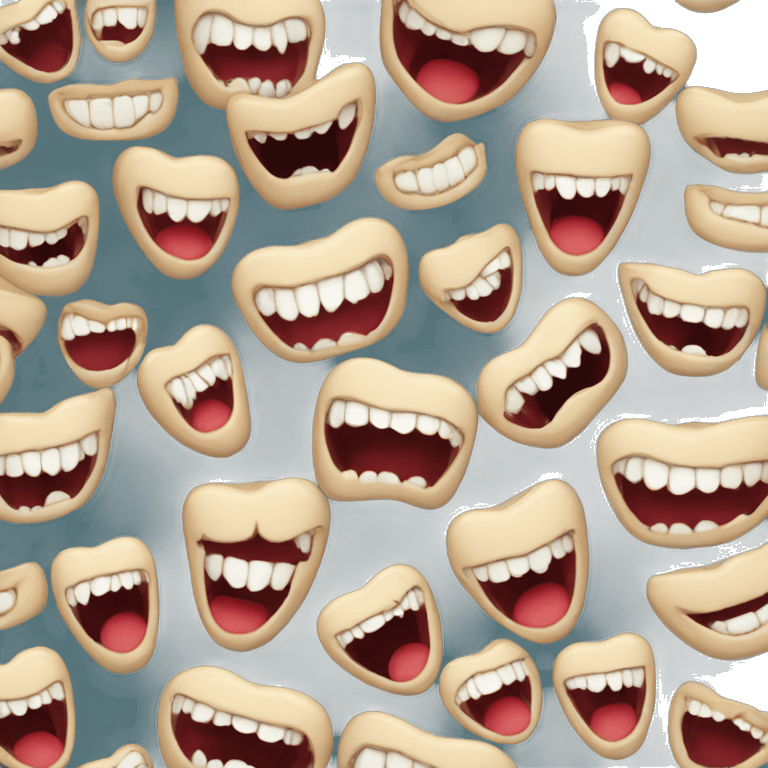 a lot of sharp teeth emoji